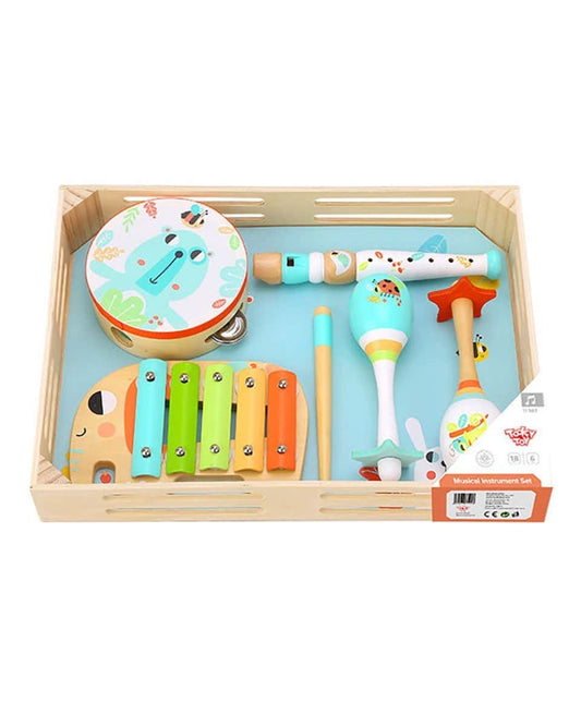 مجموعة الآلات الموسيقية للأطفال - 6 آلات تعليمية لتنمية الحس الموسيقي