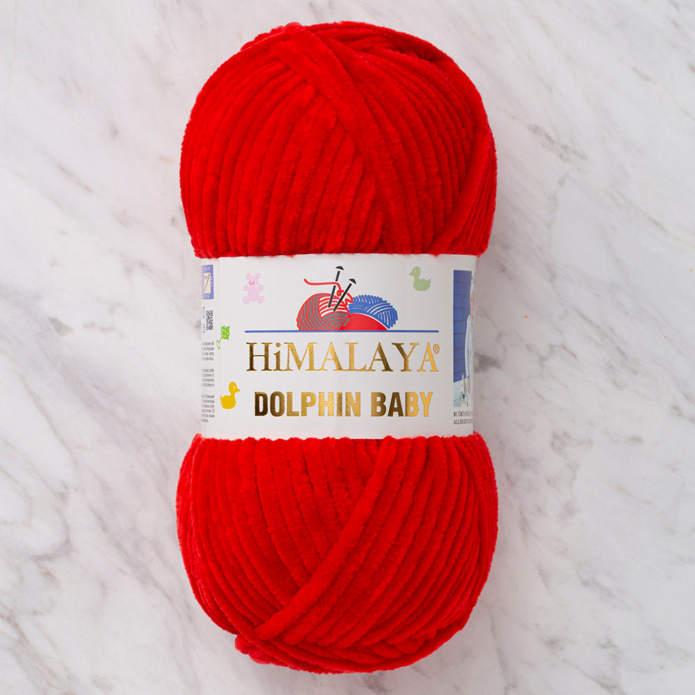 Himalaya Dolphin Baby Chenille Yarn, Red - 80318