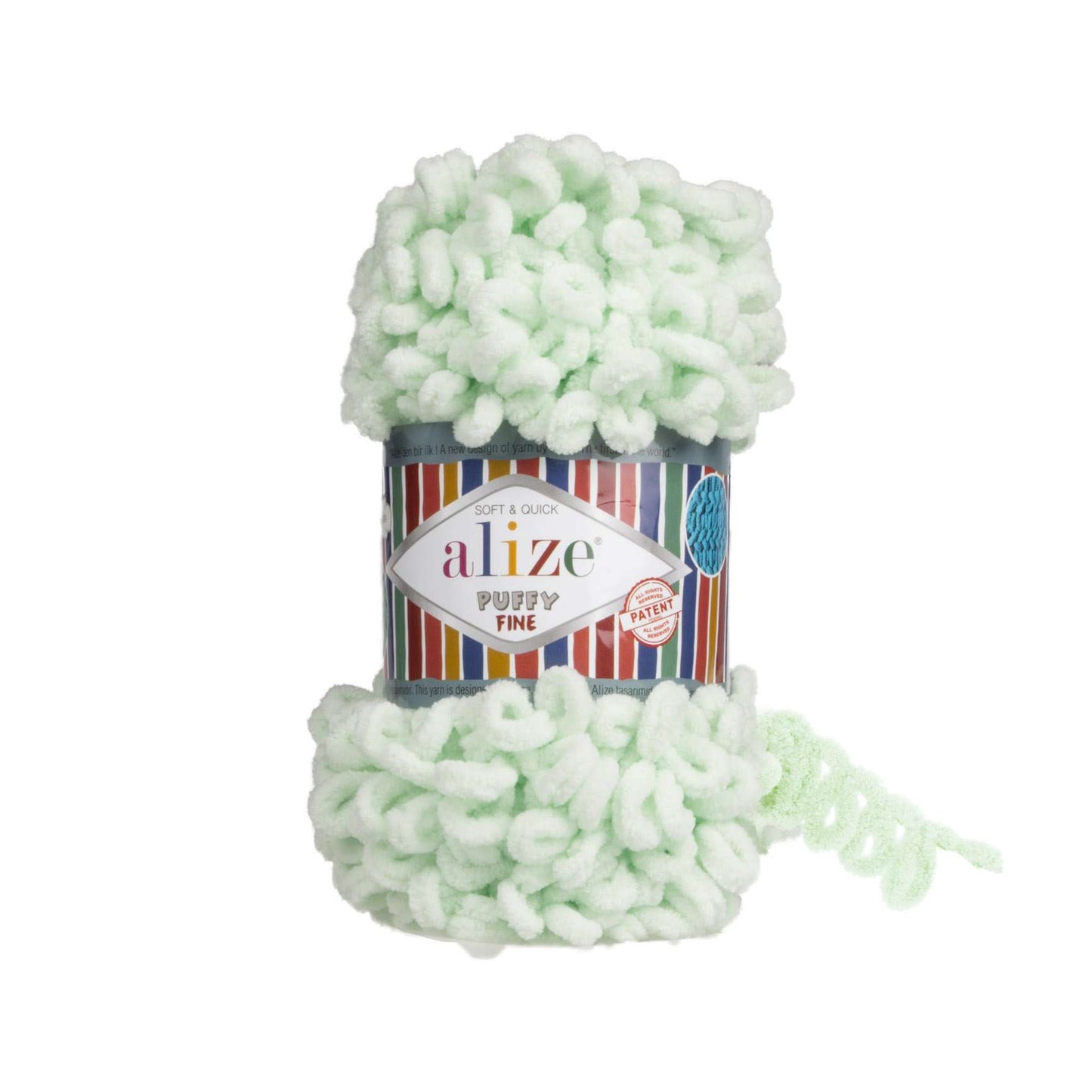 Alize Puffy Fine Knitting Yarn 464 - Mint
