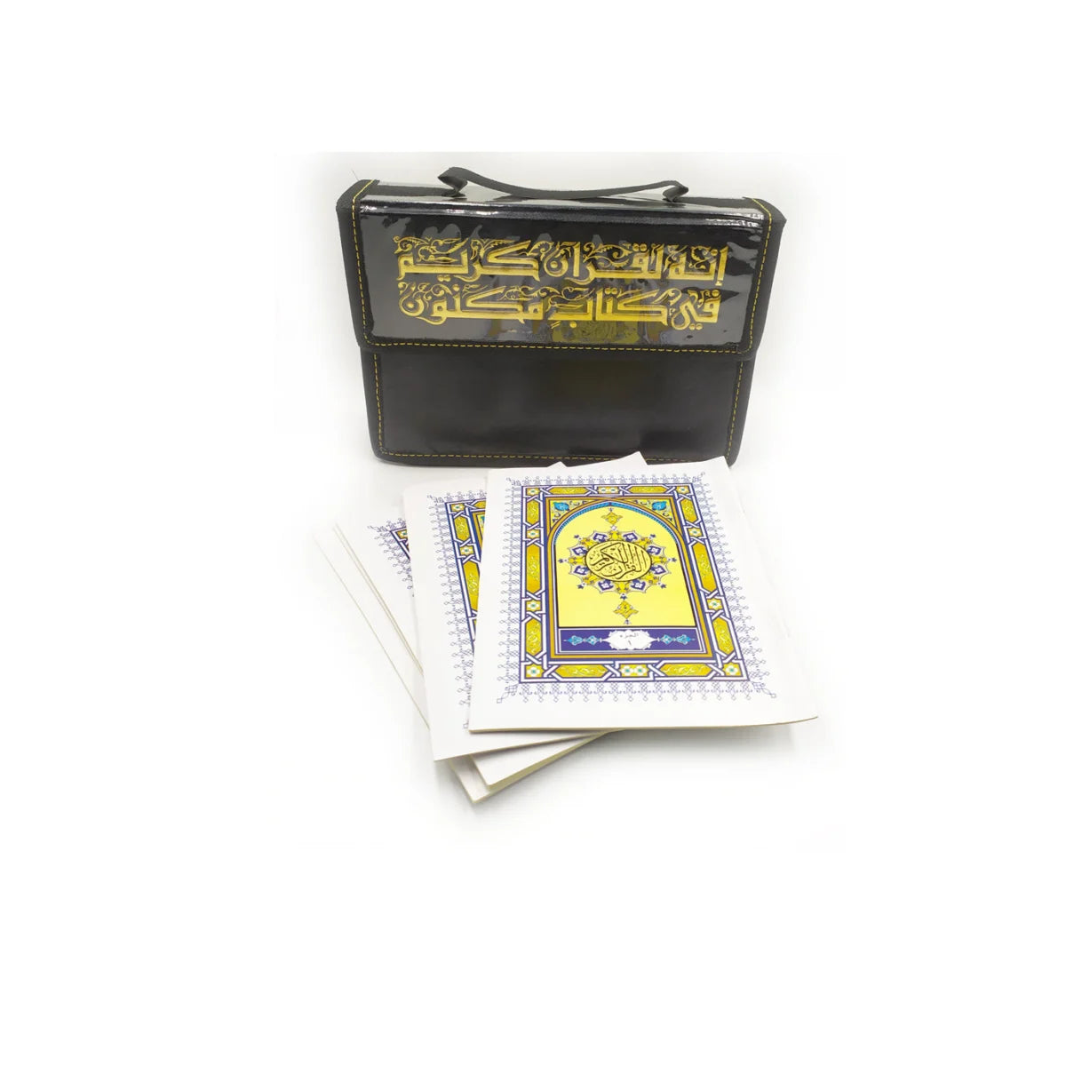 مصحف 30 جزء بشنطة فاخرة - مقاس عملي 12×17 سم للحفظ والتلاوة