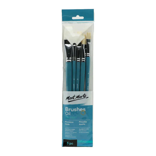 Mont Marte Gallery Series Paint Brush Set - Oil 5pc - BMHS0025