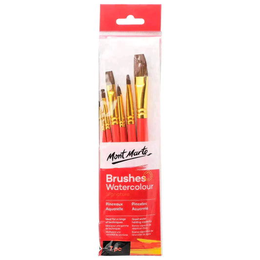 Mont Marte Gallery Series Paint Brush Set - Watercolour 7pc - BMHS0026