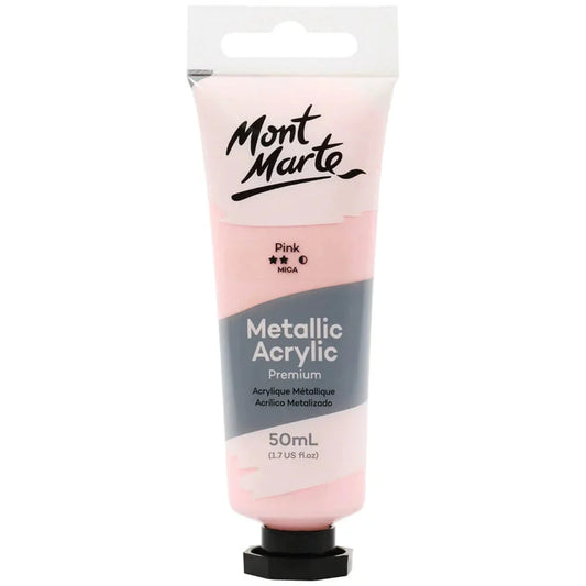 Mont Marte Metallic Acrylic Paint 50ml - Orange - PMMT5002