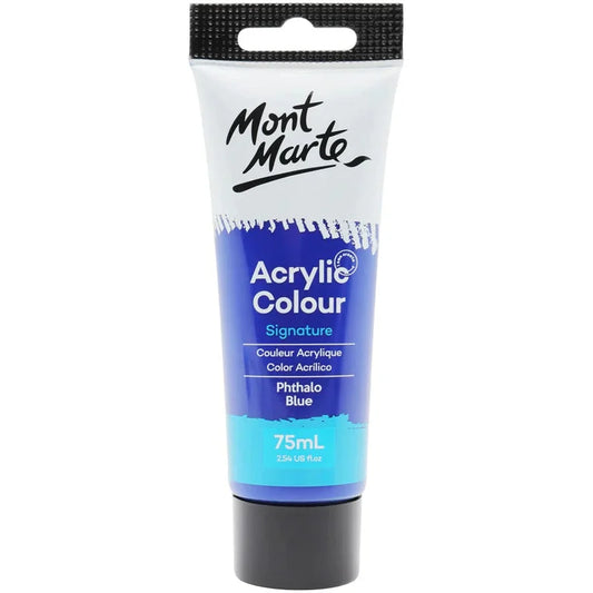 Mont Marte Signature Acrylic Paint 75ml Tube - Phthalo Blue - MSCH7520
