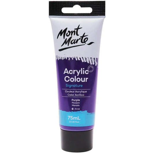 Mont Marte Signature Acrylic Paint 75ml Tube - Purple - MSCH7516