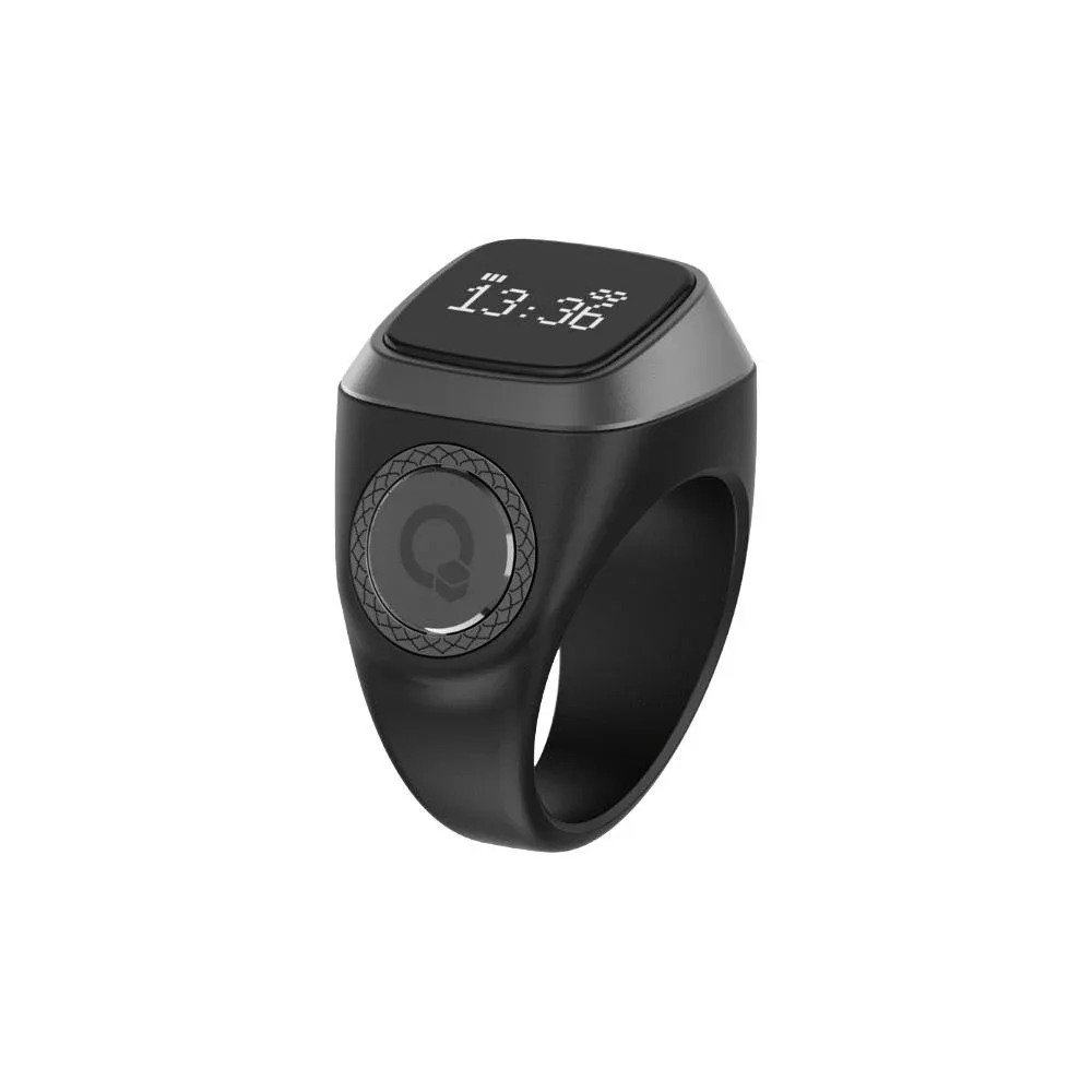 خاتم ذكر Zikr Ring أسود ورمادي 18 مم